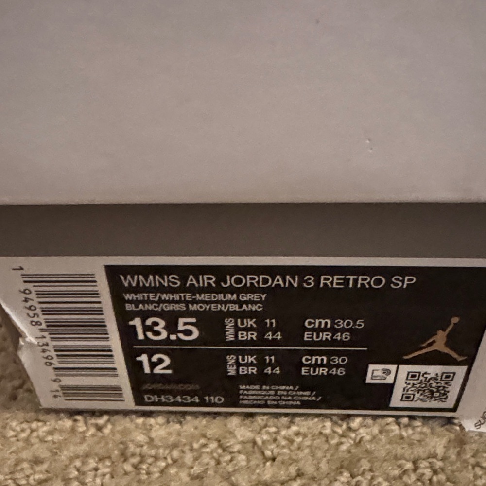 Jordan 3 Retro SP x A Ma Maniere Low Raised By Women Size Men 12 DH3434-110 - Picture 2 of 8
